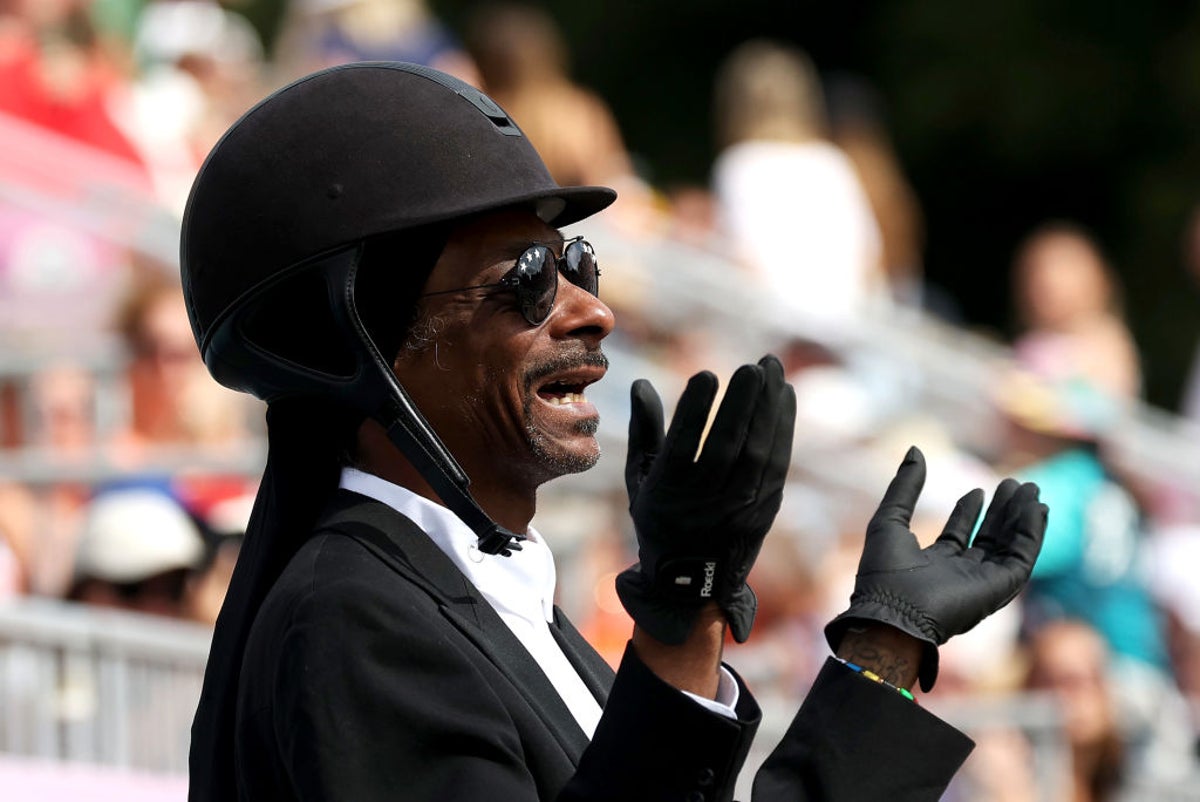 Snoop Dogg wears full equestrian kit as he watches dressage at Paris Olympics