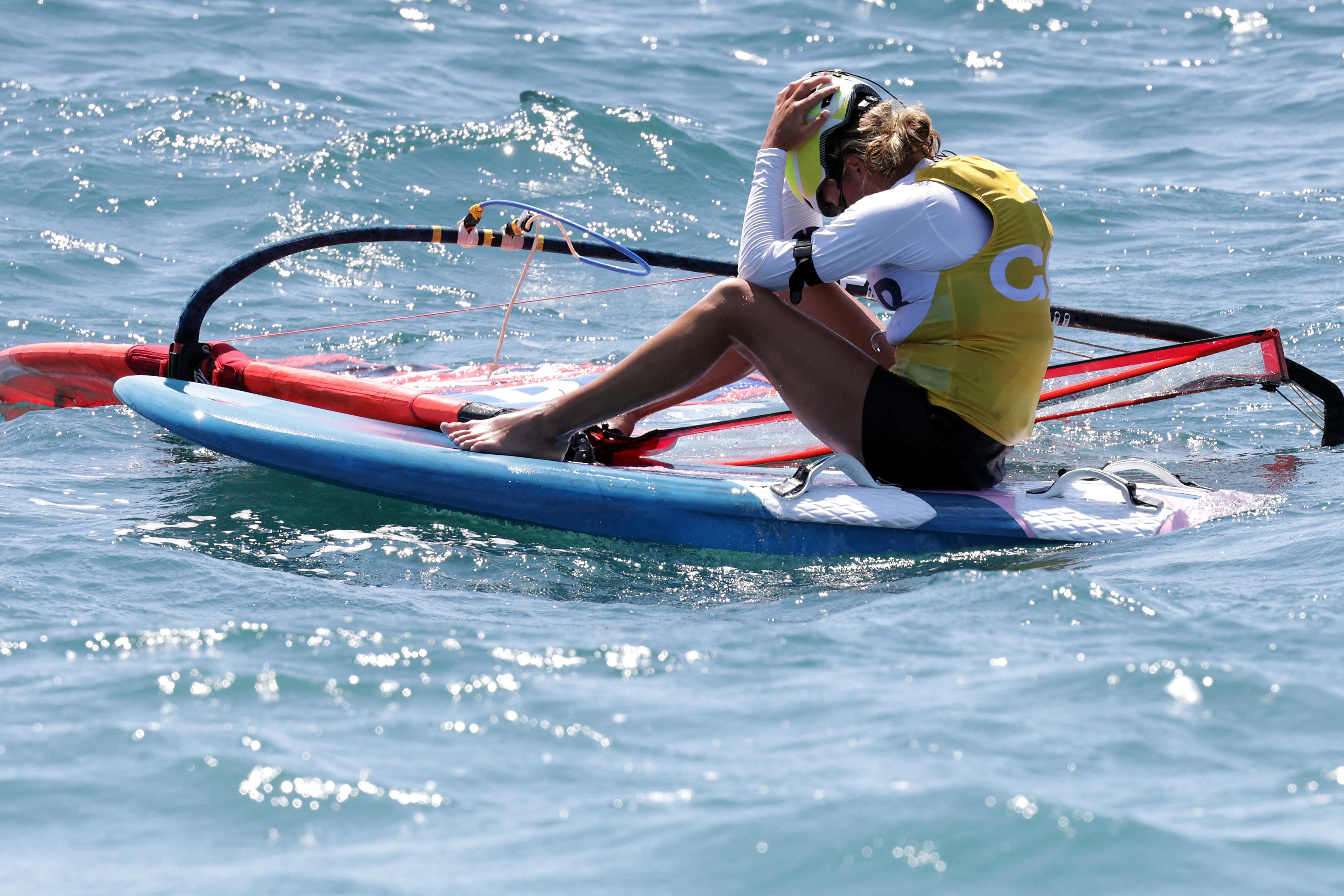 Emma Wilson was left distraught after only taking windsurfing bronze at the Olympics