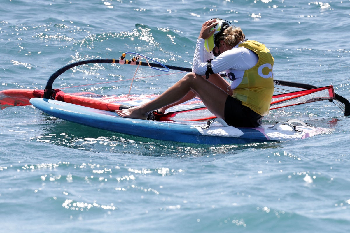 Distraught Emma Wilson fumes at Olympic windsurfing format after bronze medal – ‘I’m done with this sport’