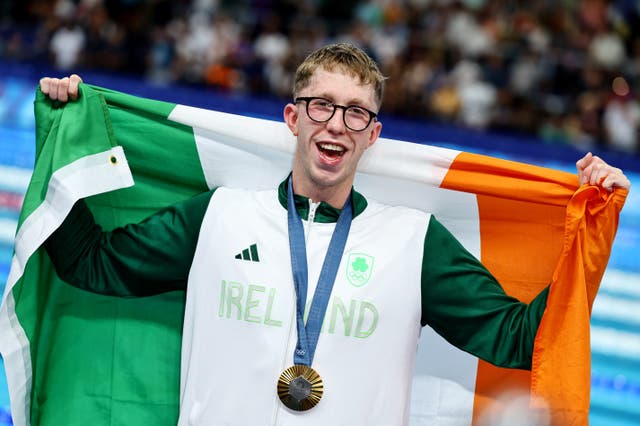 <p>Daniel Wiffen became the first Irish man to win Olympic swimming gold  </p>