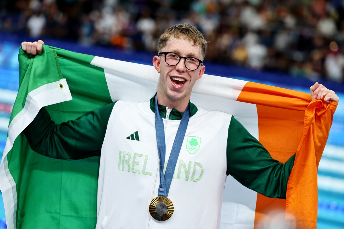 ‘I feel like Simone Biles’ says Irish swimmer Daniel Wiffen after Olympic gold