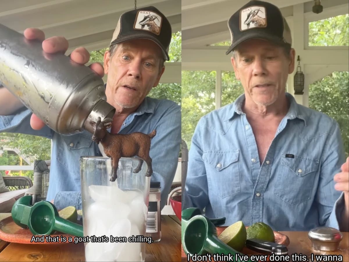 Kevin Bacon Honors Simone Biles with Cocktail