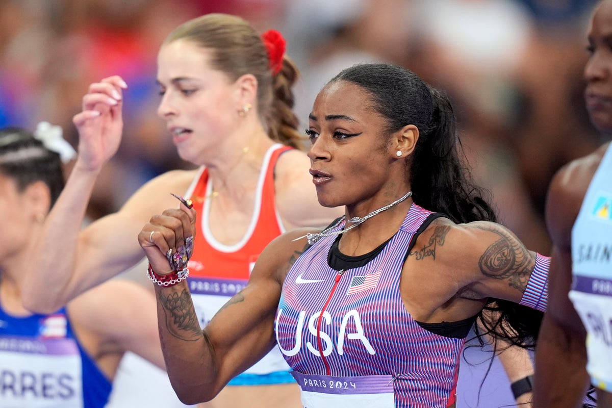 Sha'Carri Richardson overcomes sluggish start to make 100-meter final at Paris Olympics