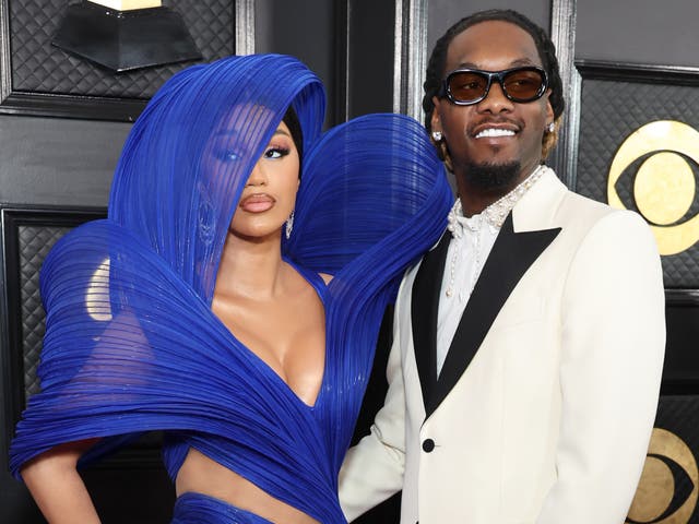 <p>Cardi B and Offset attend the 65th GRAMMY Awards on February 5, 2023 in Los Angeles, California. Cardi B refuted claims that Offset didn’t support her before divorce</p>