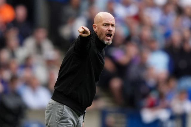 Erik ten Hag’s side play in the Community Shield next week (Andrew Milligan/PA)