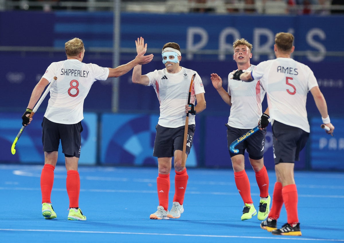 Why is Team GB hockey player Sam Ward wearing a mask at the Paris Olympics?