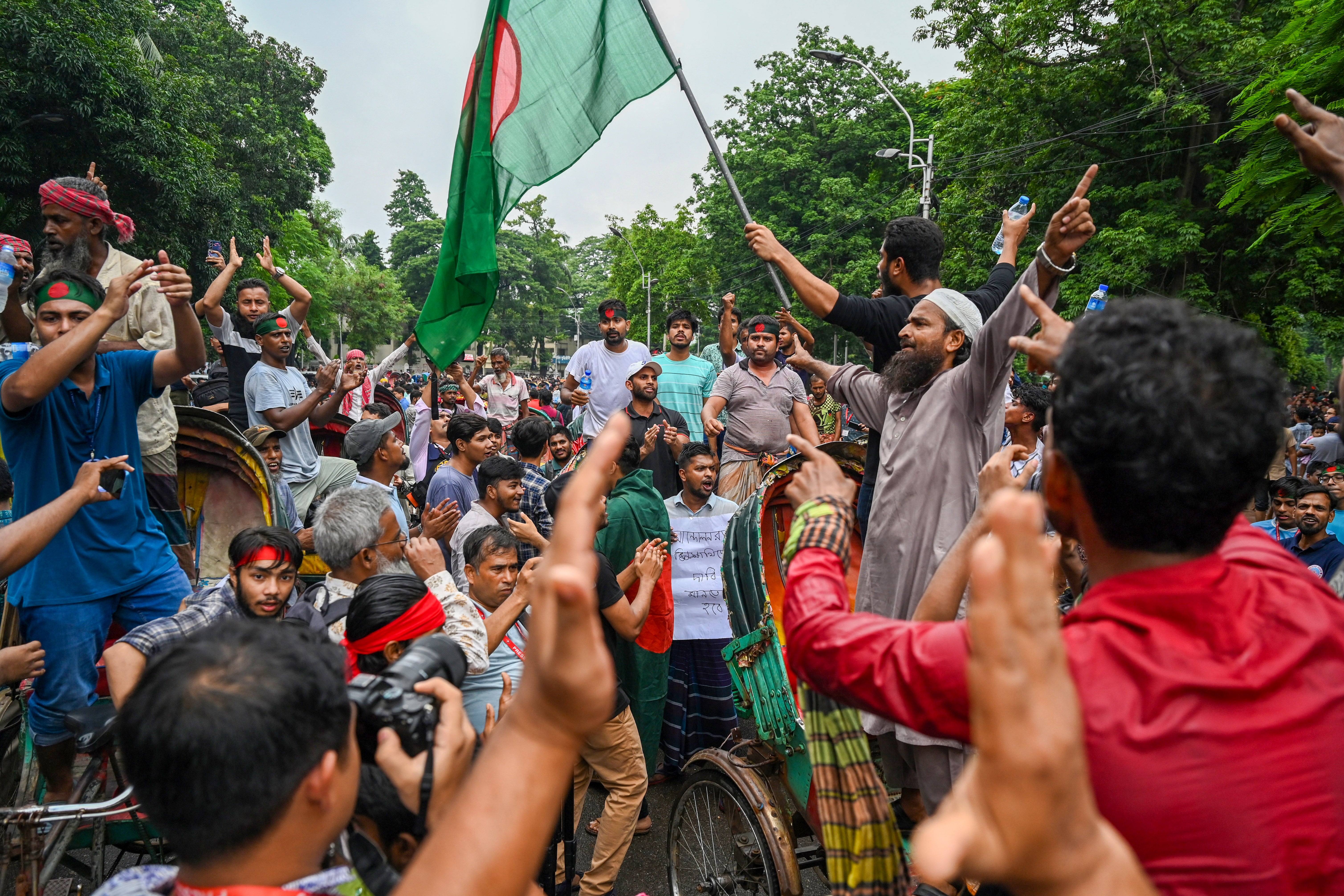 Anti-discrimination student movement holds a rally at Central Shaheed Minar in Dhaka