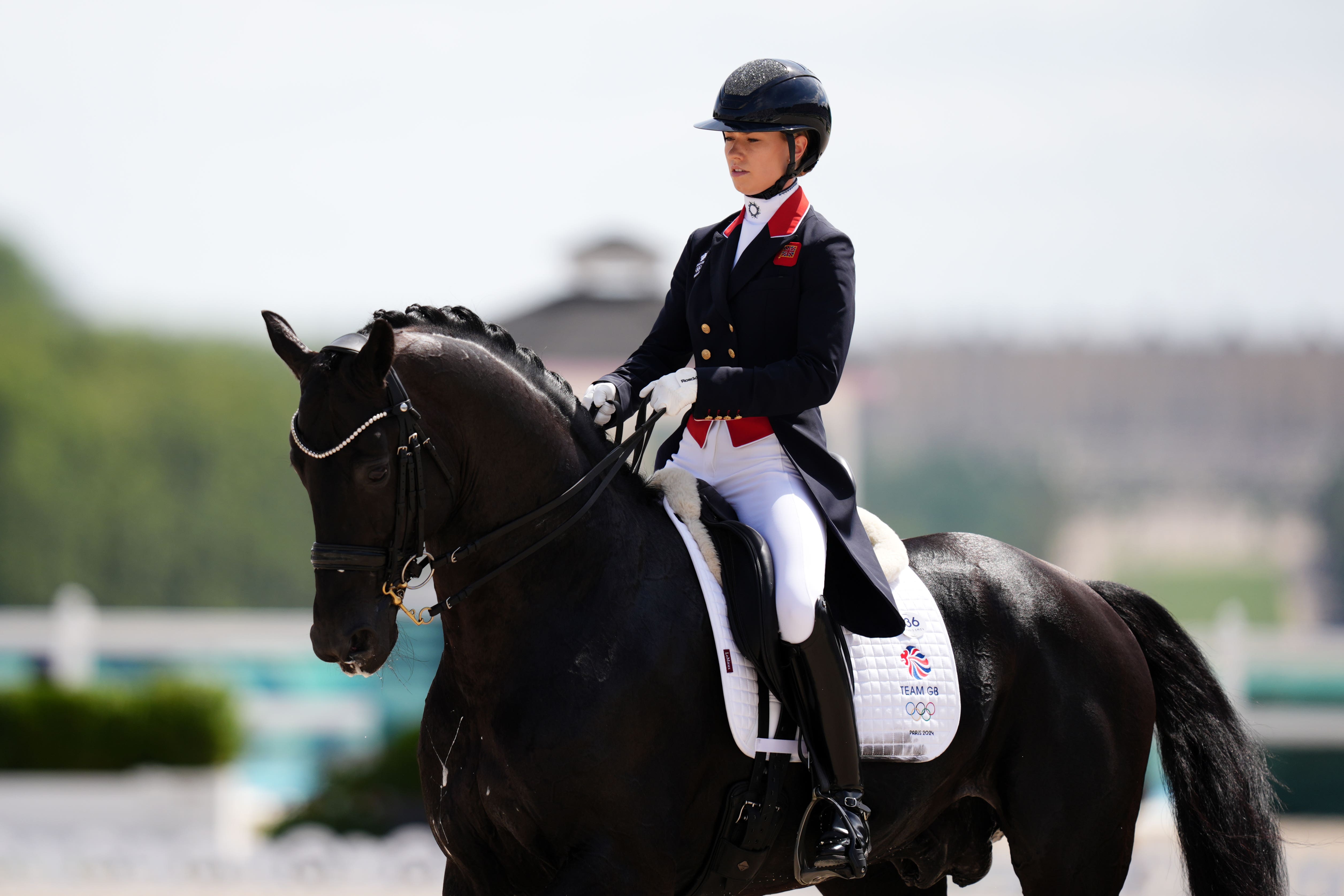 Charlotte Fry aboard Glamourdale at Versailles (PA)