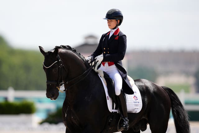 Charlotte Fry aboard Glamourdale at Versailles (PA)