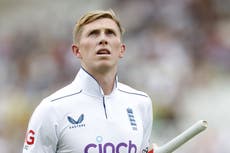 Zak Crawley out of Sri Lanka series as England call up Jordan Cox and Olly Stone