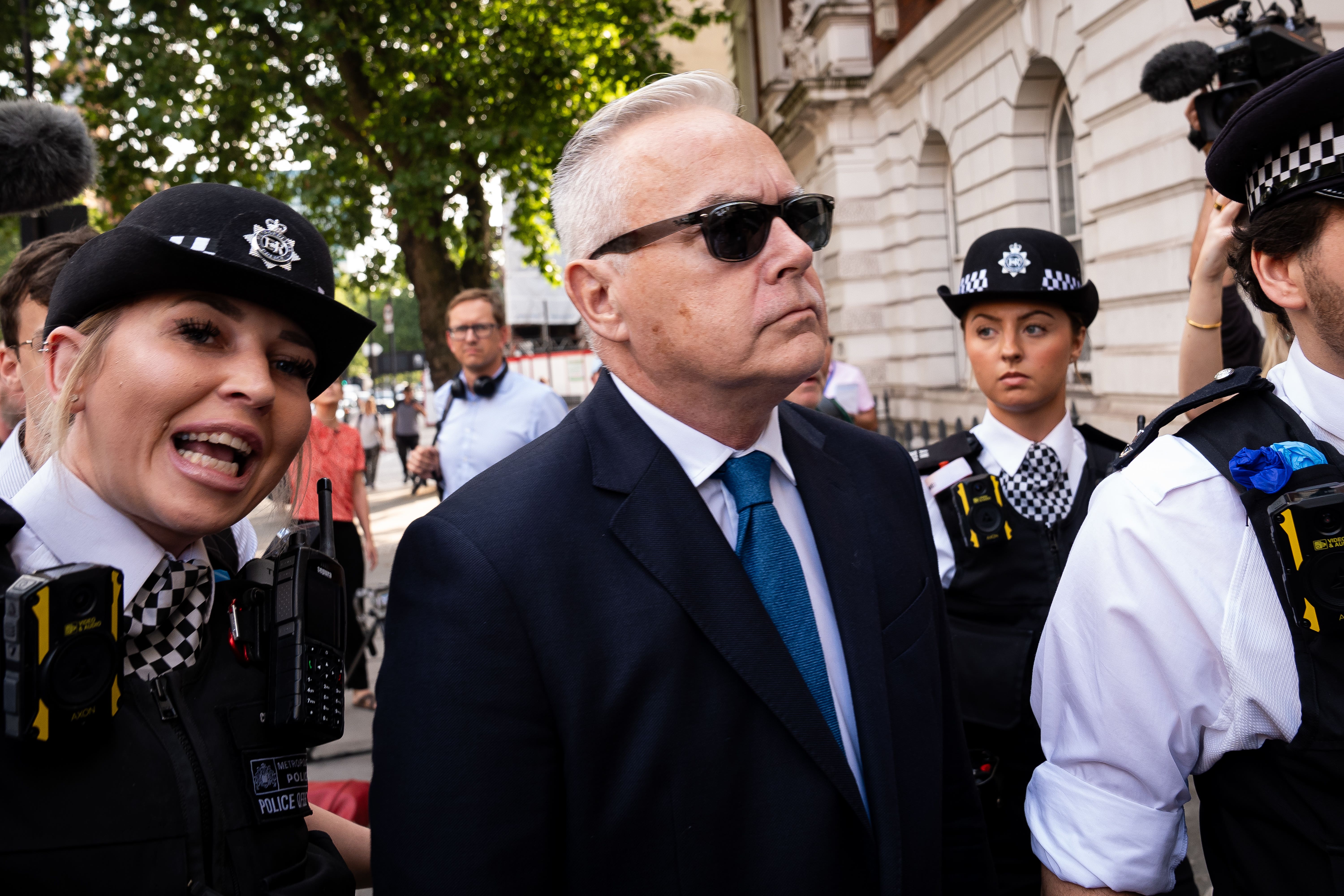 Former BBC broadcaster Huw Edwards arriving at Westminster Magistrates’ Court, London (Aaron Chown/PA)