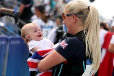 Amber Rutter wins skeet silver medal three months after giving birth