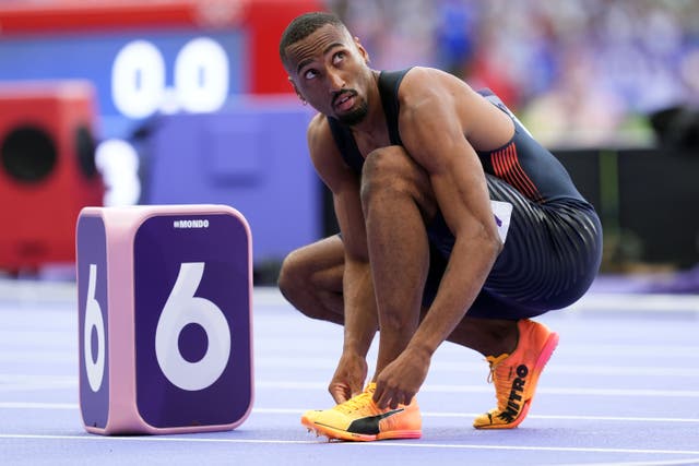 Great Britain’s Matthew Hudson-Smith is through to the Olympic 400m semi-finals after winning his heat (Martin Rickett/PA)