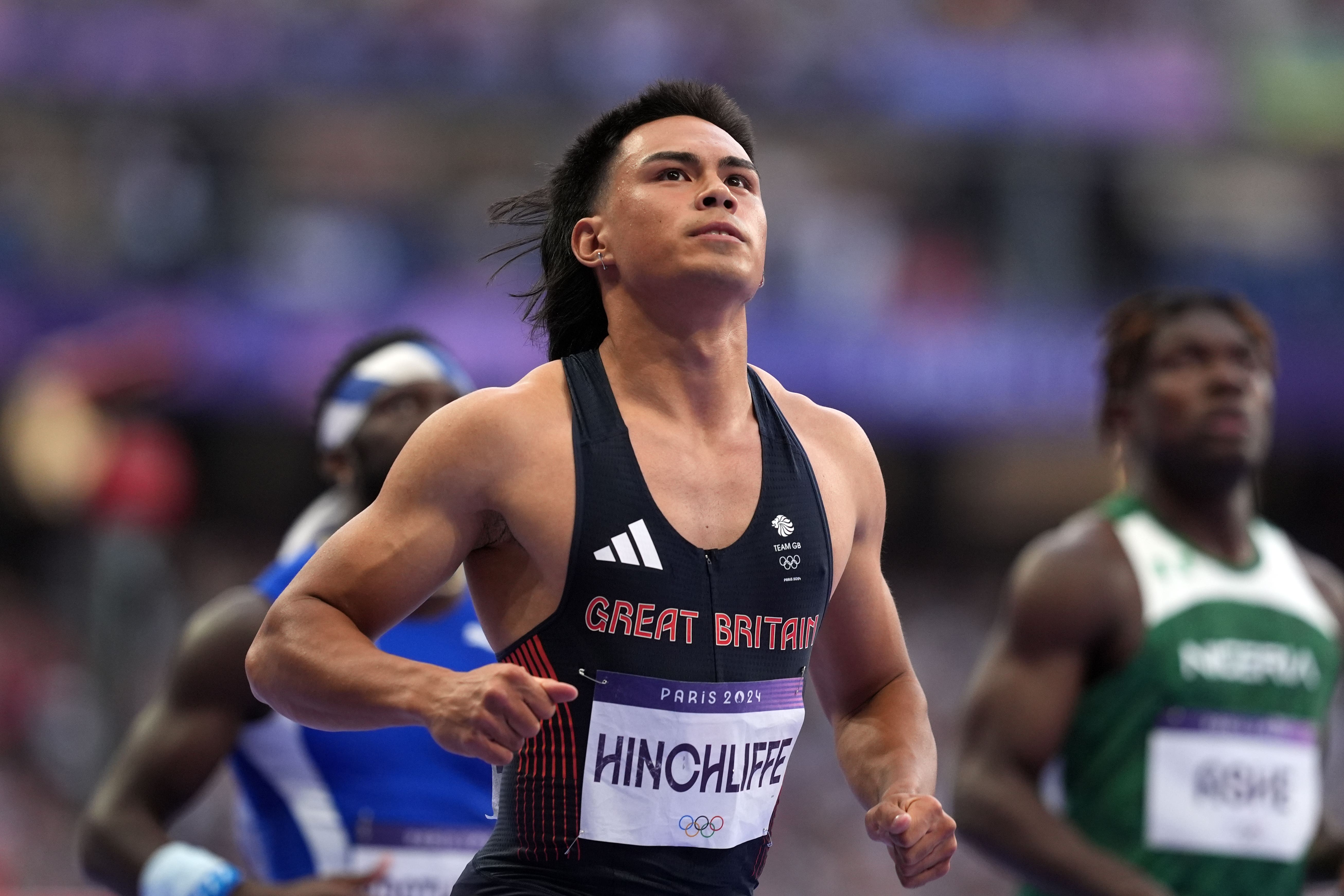 Great Britain’s Louie Hinchliffe bows out of the men’s 100 metres after finishing third in his semi-final (Martin Rickett/PA).