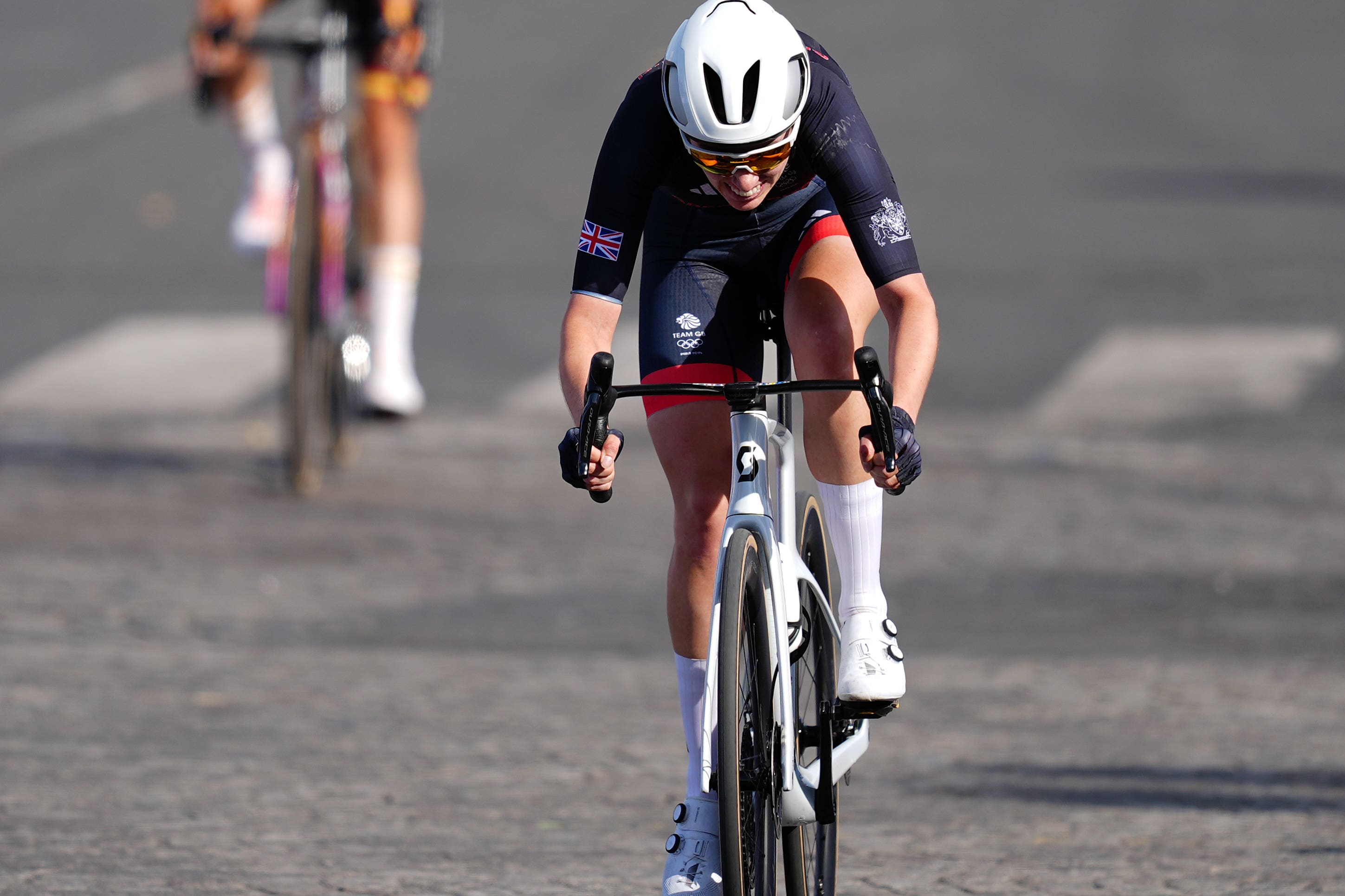 Pfeiffer Georgi took fifth place for Great Britain in the women’s Olympic road race (David Davies/PA)