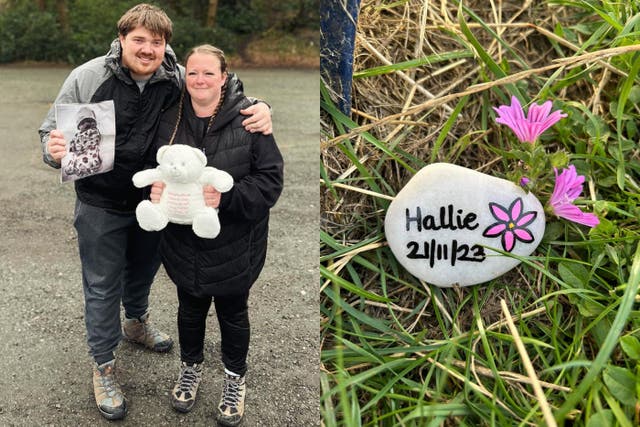 Lexi Peters and Sean Chamberlain started a rock project to remember their stillborn daughter Hallie (Lexi Peters/PA)