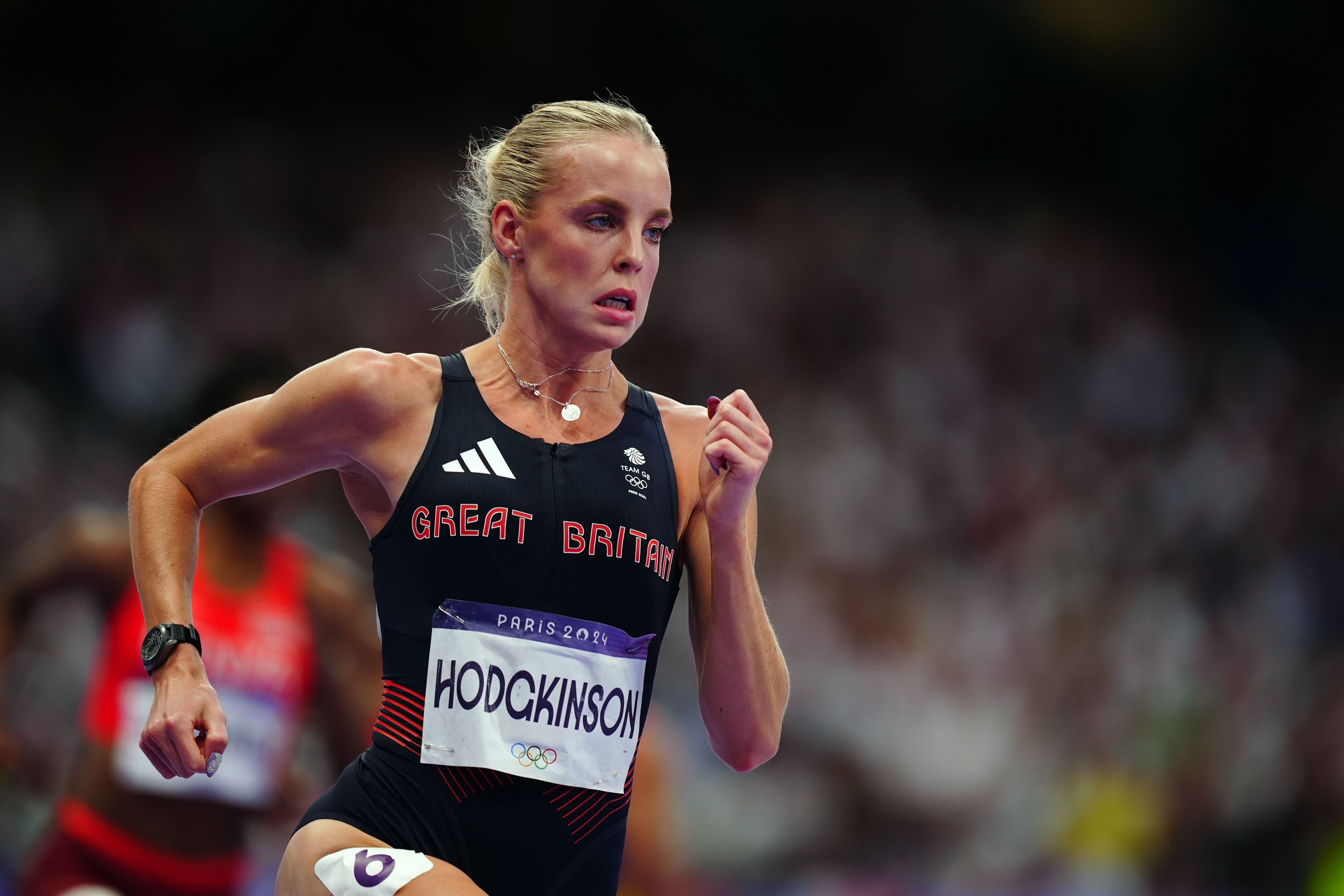 Keely Hodgkinson, pictured winning her women’s 800 metres semi-final, will be gunning for gold in Monday’s final at Stade de France (Martin Rickett/PA).