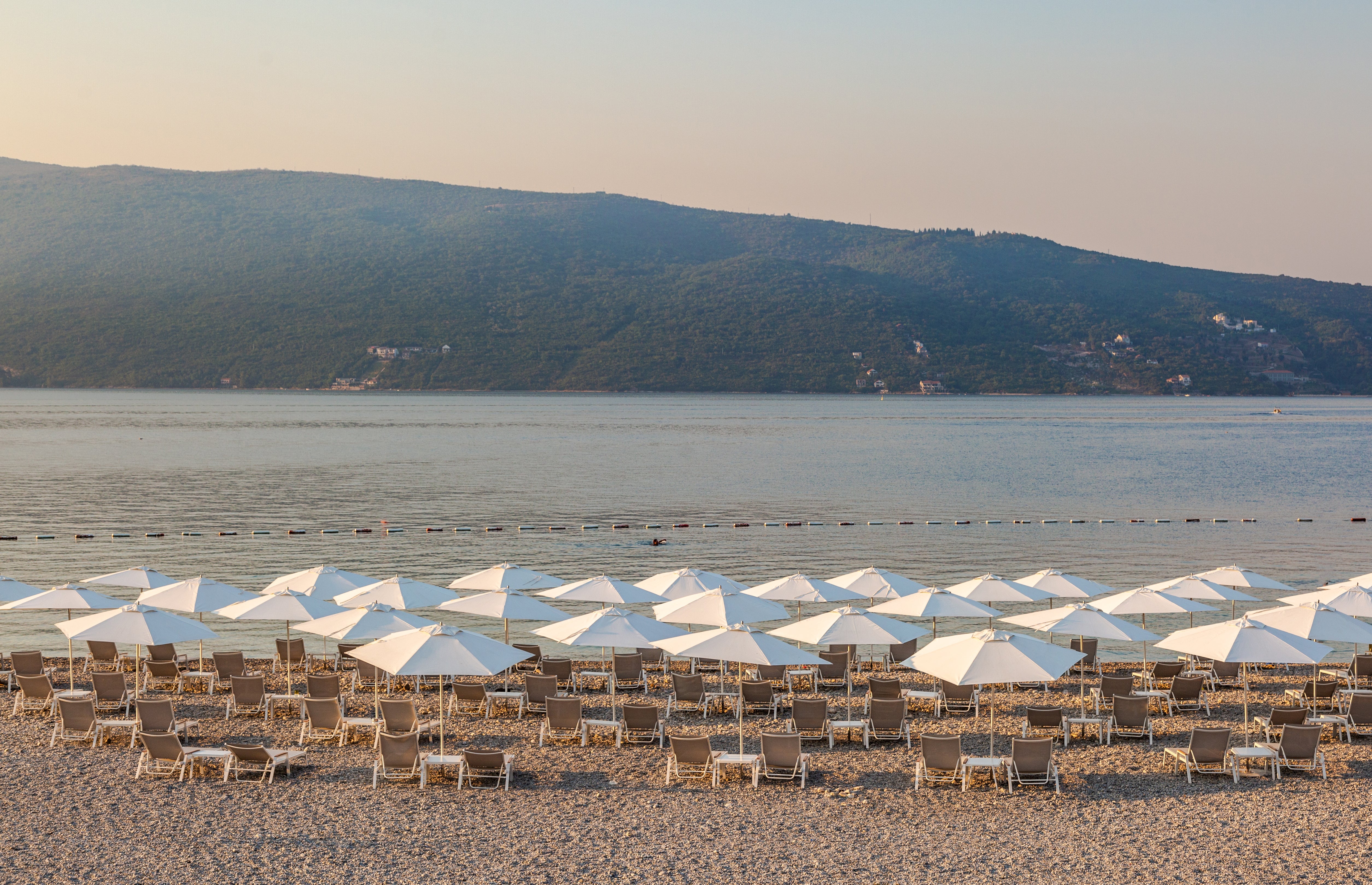 The beach at the Lazure Hotel and Marina in Herceg Novi