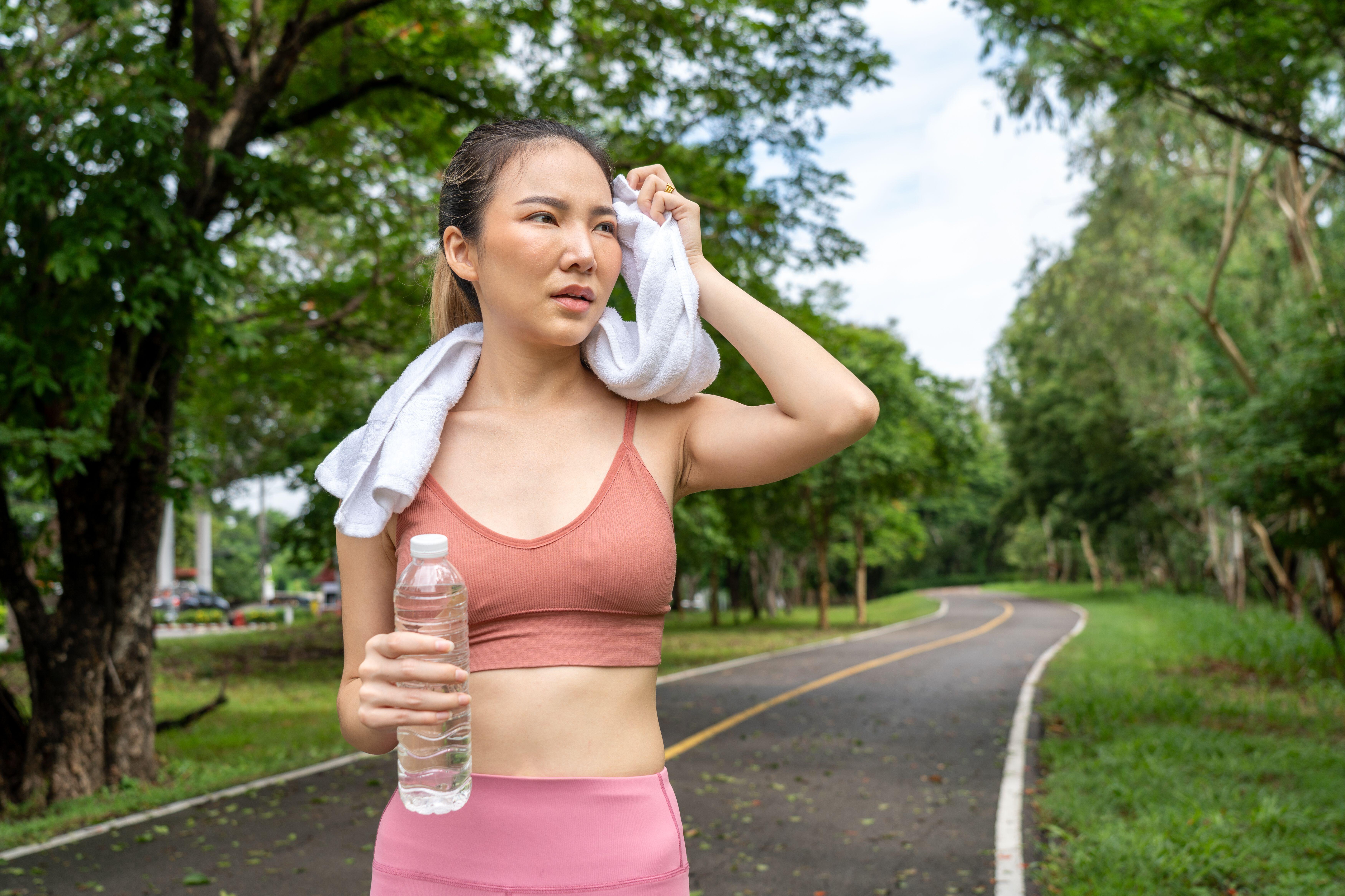 Excess sweating can clog your pores further and create inflammation (Alamy/PA)