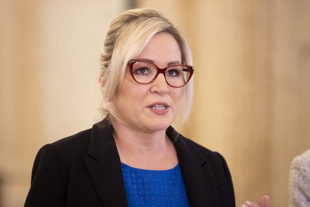 <p>Northern Ireland First Minister Michelle O’Neill has called for the prioritising of ‘protecting lives and property and facing down racism’ (Liam McBurney/PA)</p>