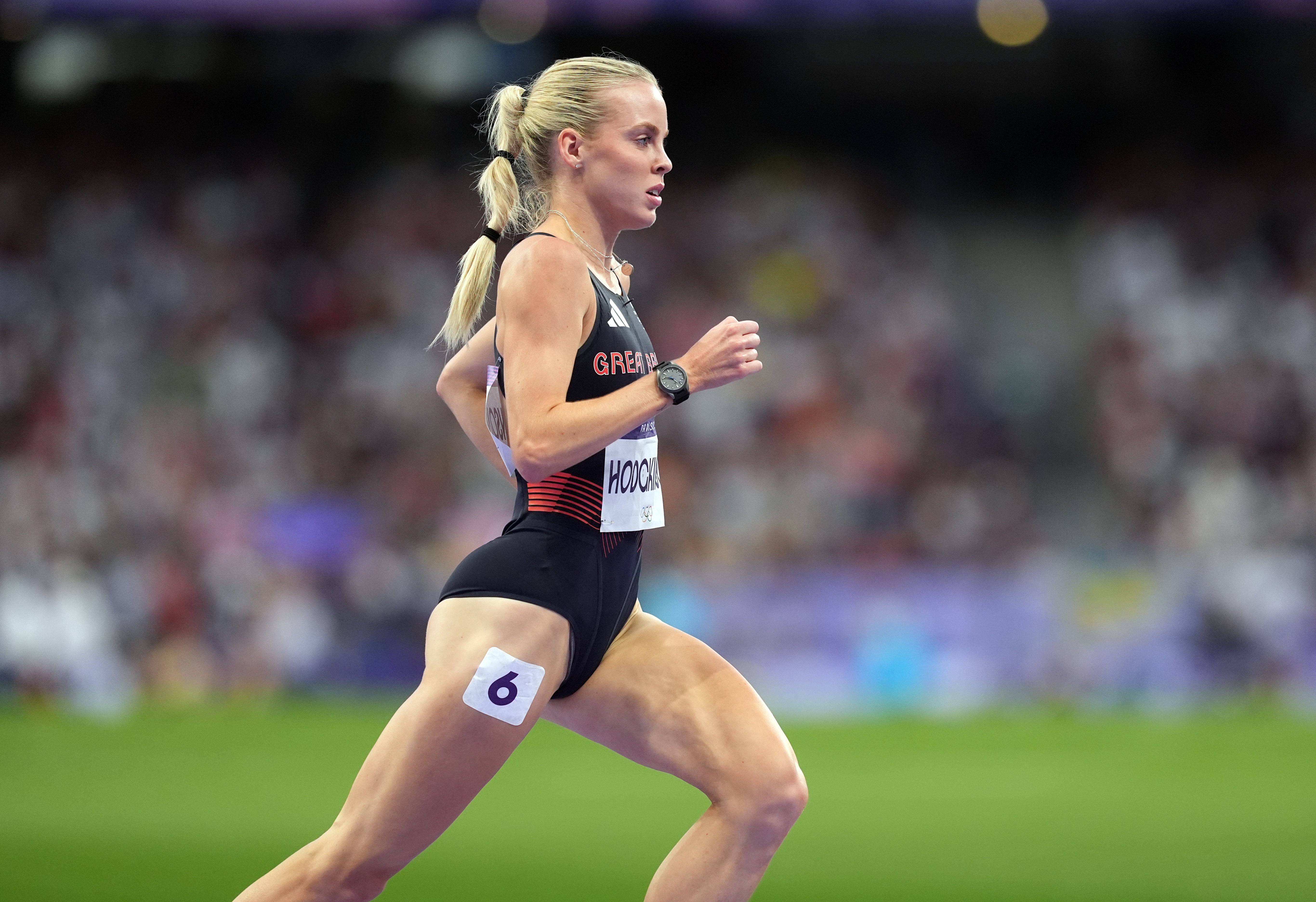 Keely Hodgkinson finished fastest of all semi-finalists in the women’s 800m (Martin Rickett/PA)