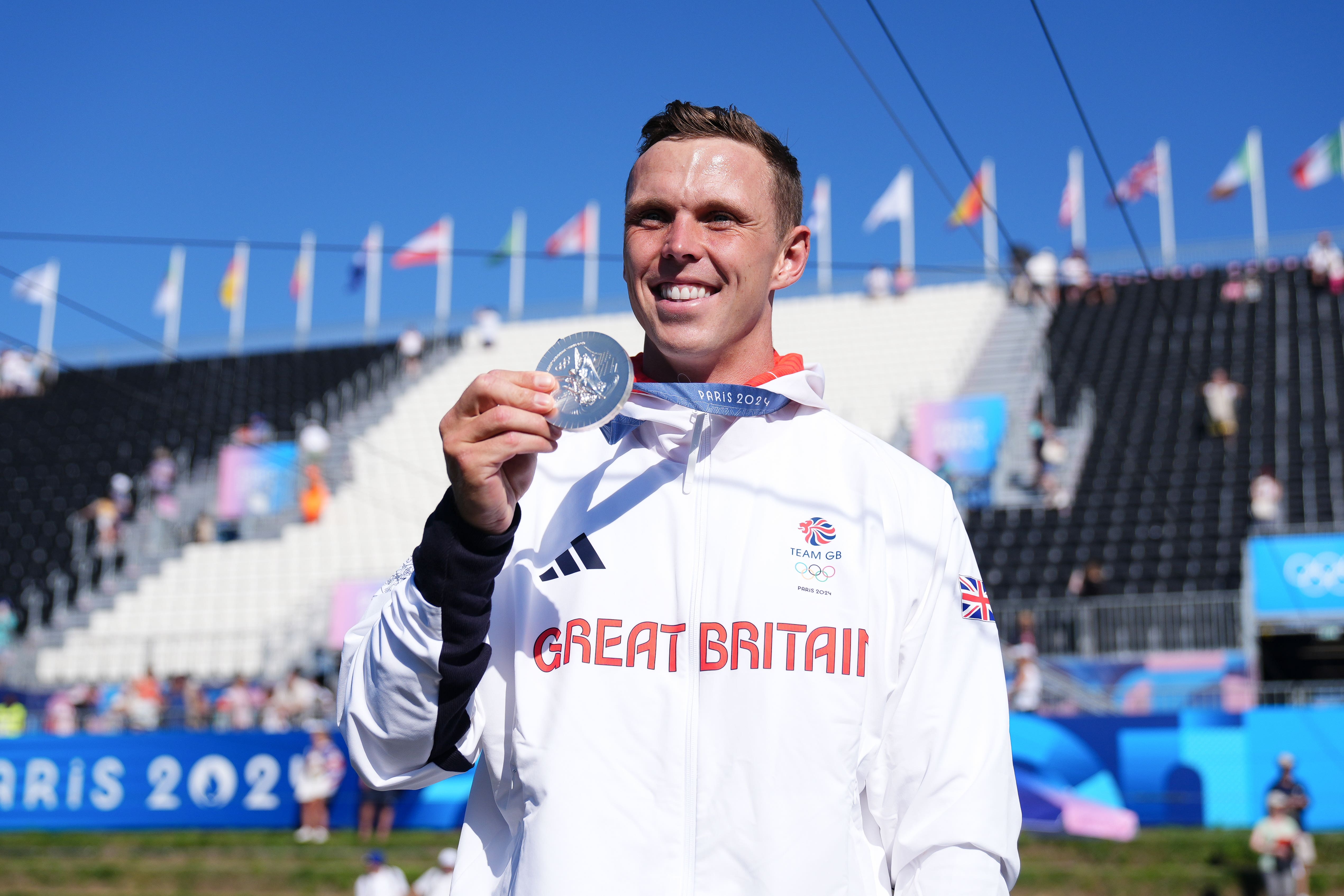 Joe Clarke (pictured) and Kimberley Woods won medals in the Olympic kayak cross finals (John Walton/PA)