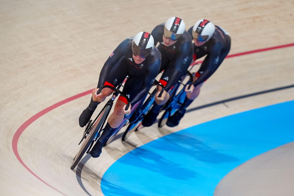 Emma Finucane, Katy Marchant and Sophie Capewell storm to GB team sprint gold