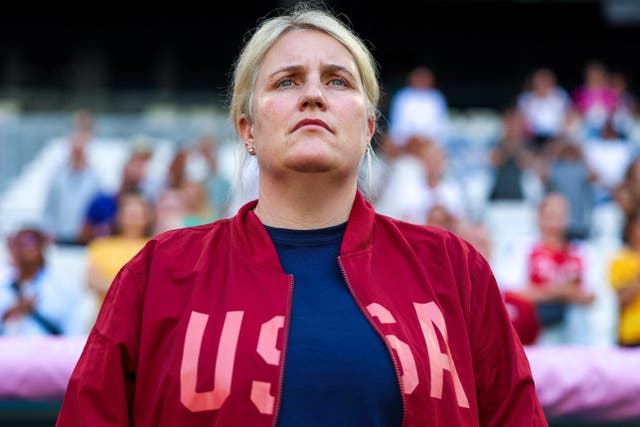 <p>Emma Hayes has guided the USA women’s football team out of the group stages</p>