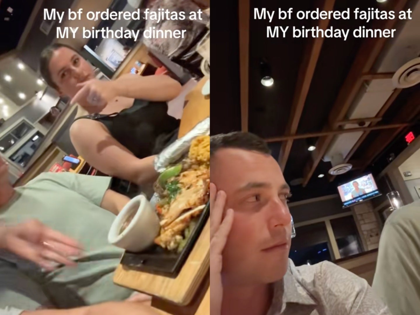 Man sparks debate after ordering fajitas during boyfriend’s birthday dinner