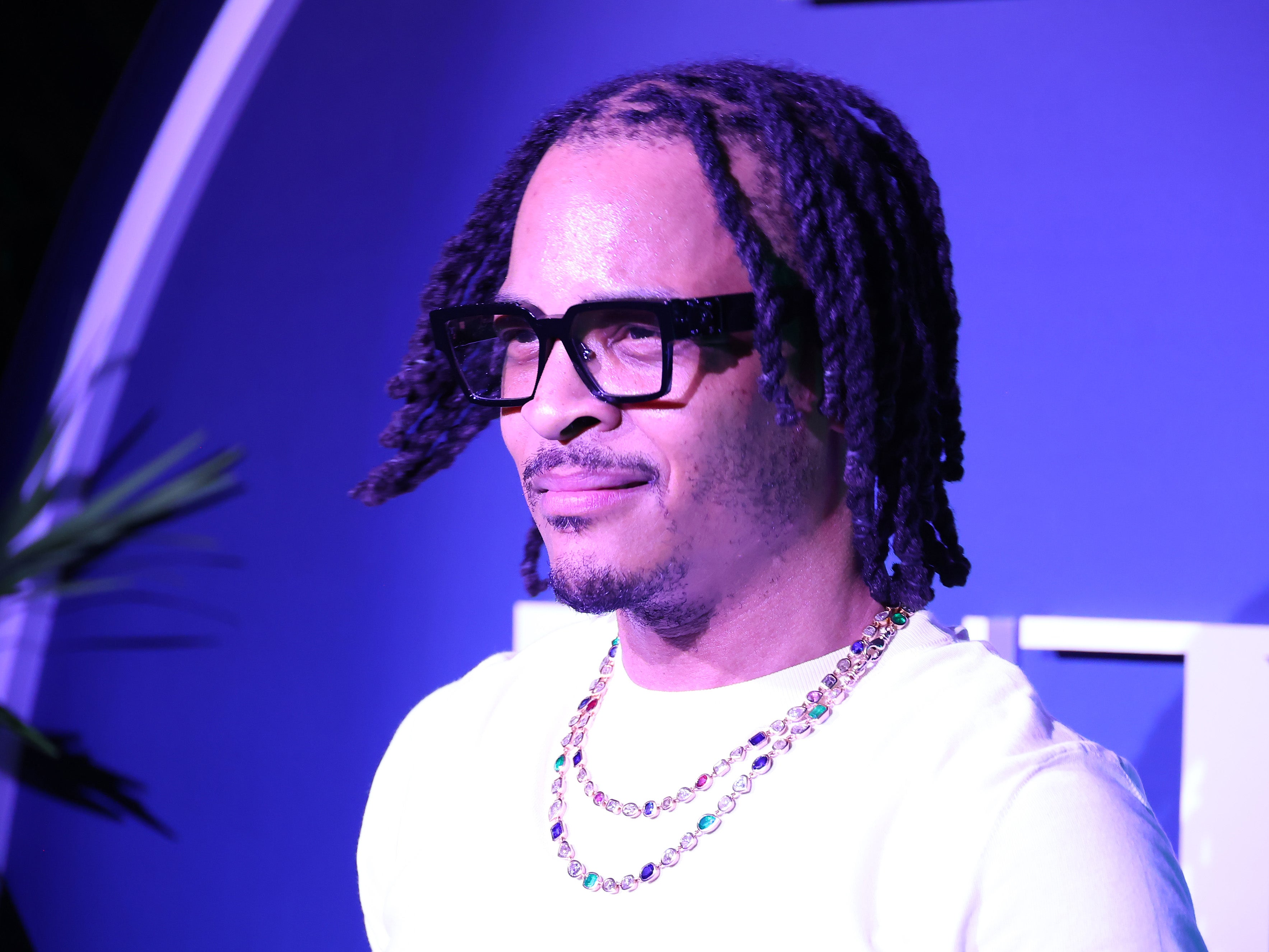 Rapper TI, known offstage as Clifford Harris, at an awards dinner in Juen 2024. He was arrested at an Atlanta airport in a case of mistaken identity.