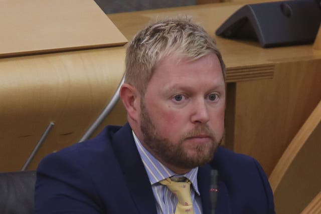 Jamie Greene MSP, pictured in Scottish Parliament, has announced his candidacy as leader of the Scottish Conservatives. (Fraser Bremner/Scottish Daily Mail/PA)