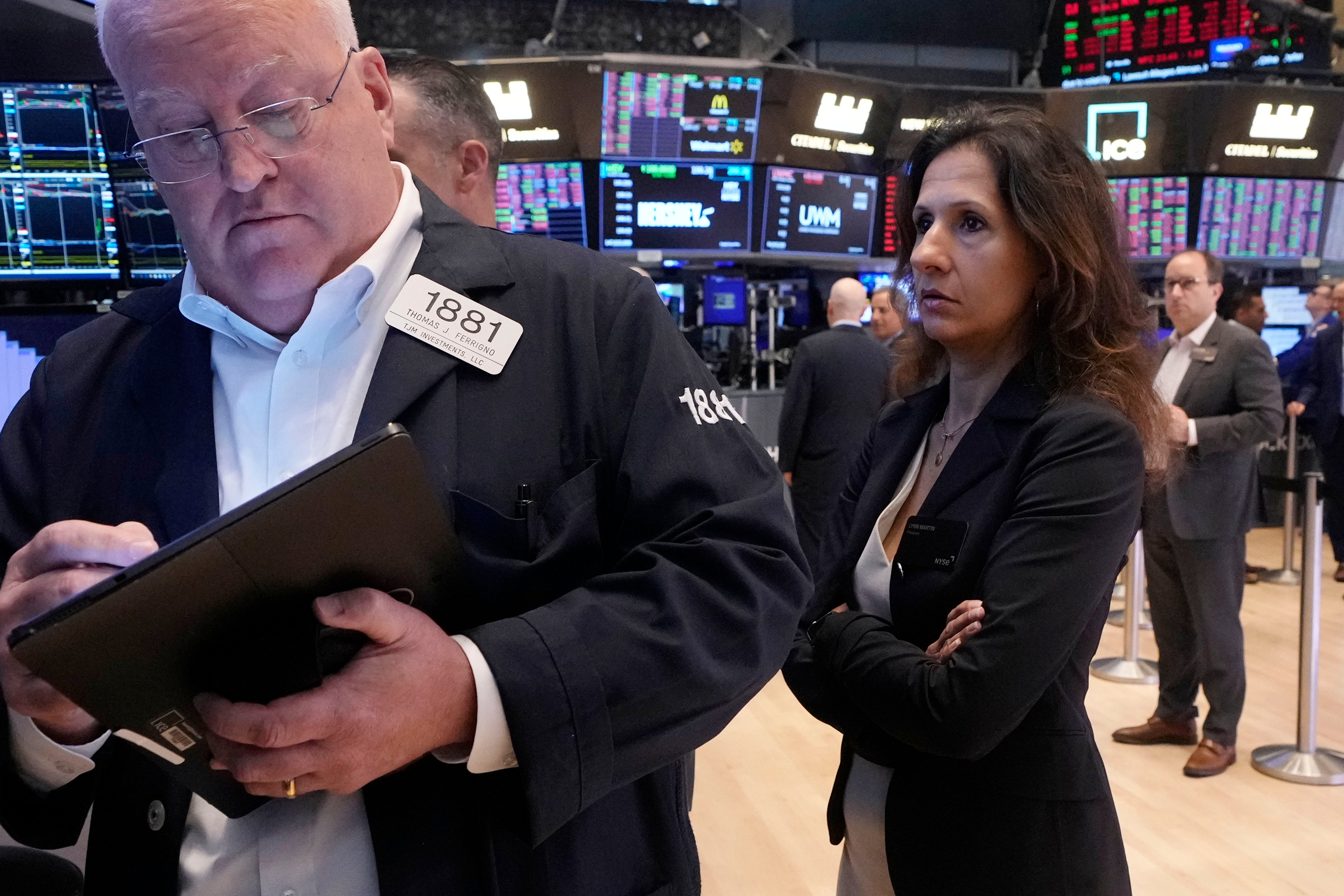 Financial NYSE President Lynn Martin watches trading on the floor of the New York Stock Exchange, Monday, Aug. 5, 2024 Wall Street