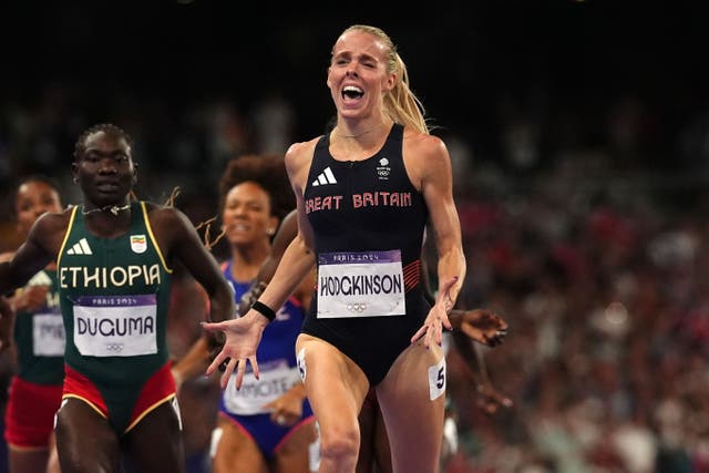 Keely Hodgkinson shrugged off the weight of expectations to claim gold (Martin Rickett/PA)