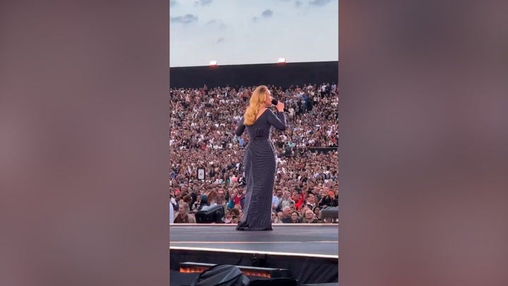 <p>Adele tells fan off mid-concert for getting people to sit down at Munich show.</p>