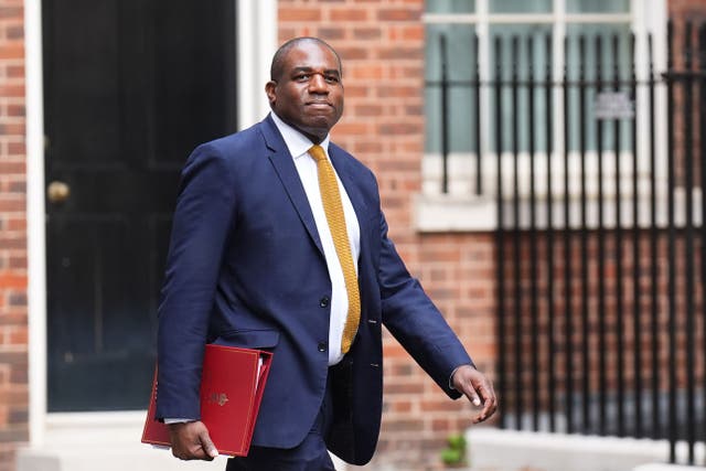 Foreign Secretary David Lammy has said the Government stands ‘ready and prepared’ should tensions further escalate in the Middle East (James Manning/PA)