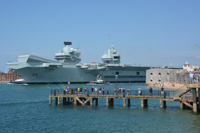 HMS Prince of Wales is set to lead a carrier strike group on deployment to the Indo-Pacific next year (Ben Mitchell/PA)