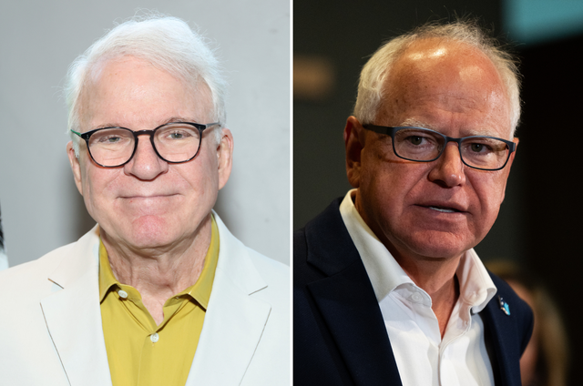 <p>Steve Martin and Tim Walz</p>