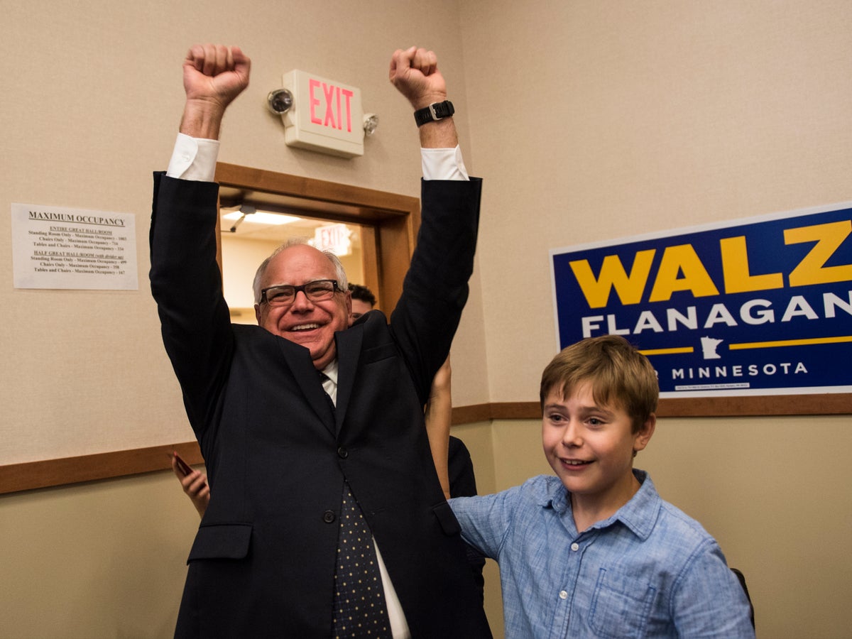 Why the internet is praising ‘dad energy’ Tim Walz as Kamala Harris’s pick for vice president