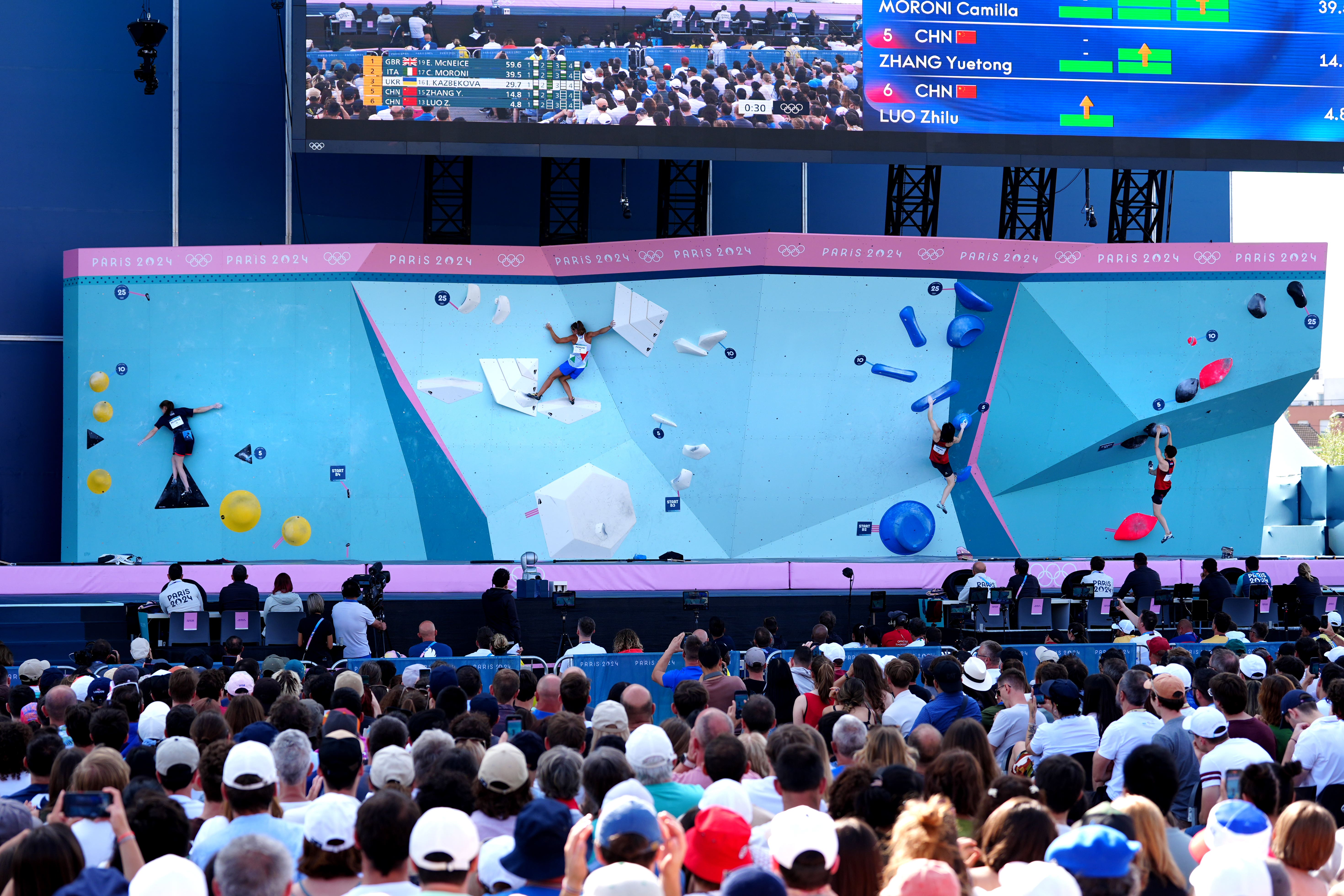 Speed climbing is taking off at the Paris Olympics (Peter Byrne/PA).