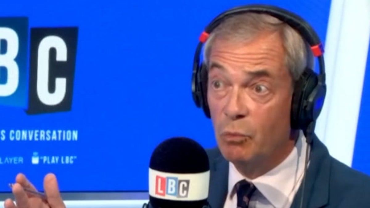 Nigel Farage clashes with LBC host after being questioned on Southport conspiracy theories