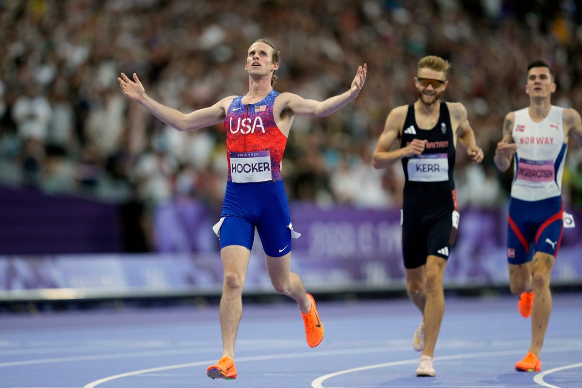 American Cole Hocker pulls Olympic shocker in men's 1,500, leaving Kerr and Ingebrigtsen behind