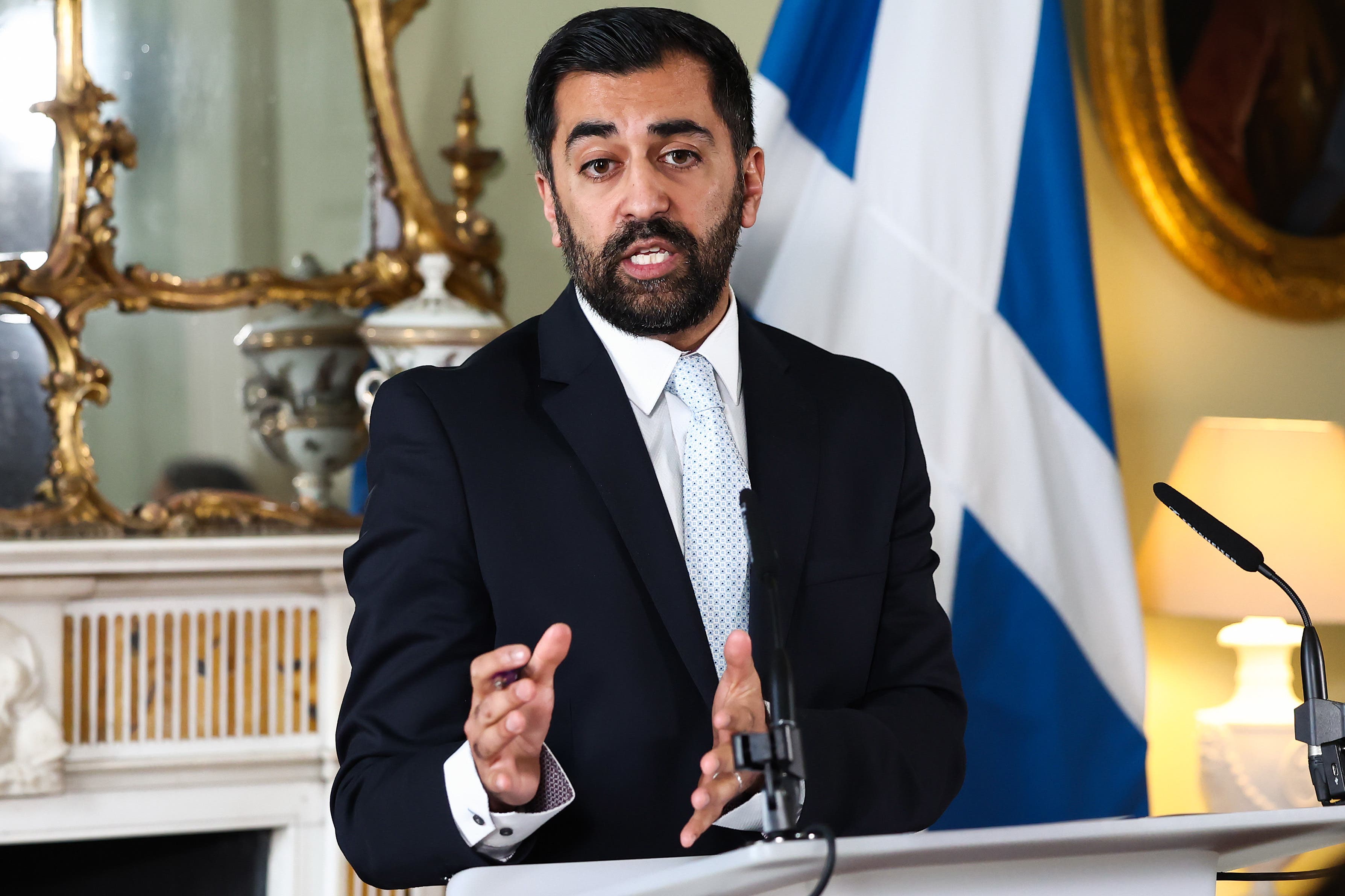 Former first minister Humza Yousaf said he was not sure his family’s future would be in the UK given the past week of unrest (Jeff J Mitchell/PA)