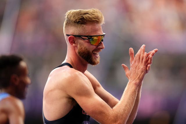 Great Britain’s Josh Kerr following the Men’s 1500m Final at the Stade de France (John Walton/PA)