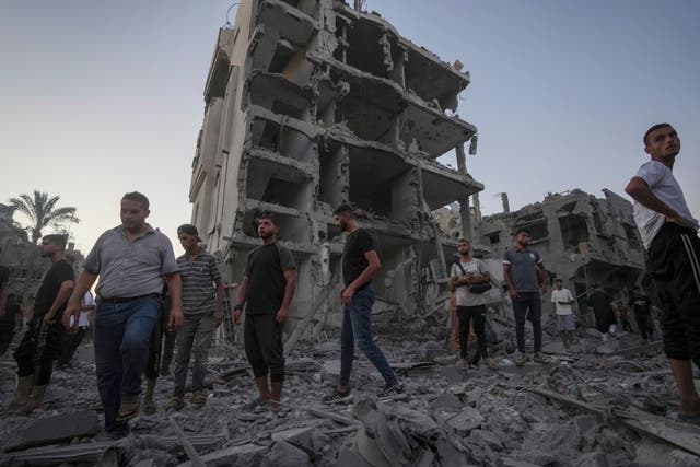 <p>The scene after an Israeli airstrike in Deir al-Balah, Gaza</p>