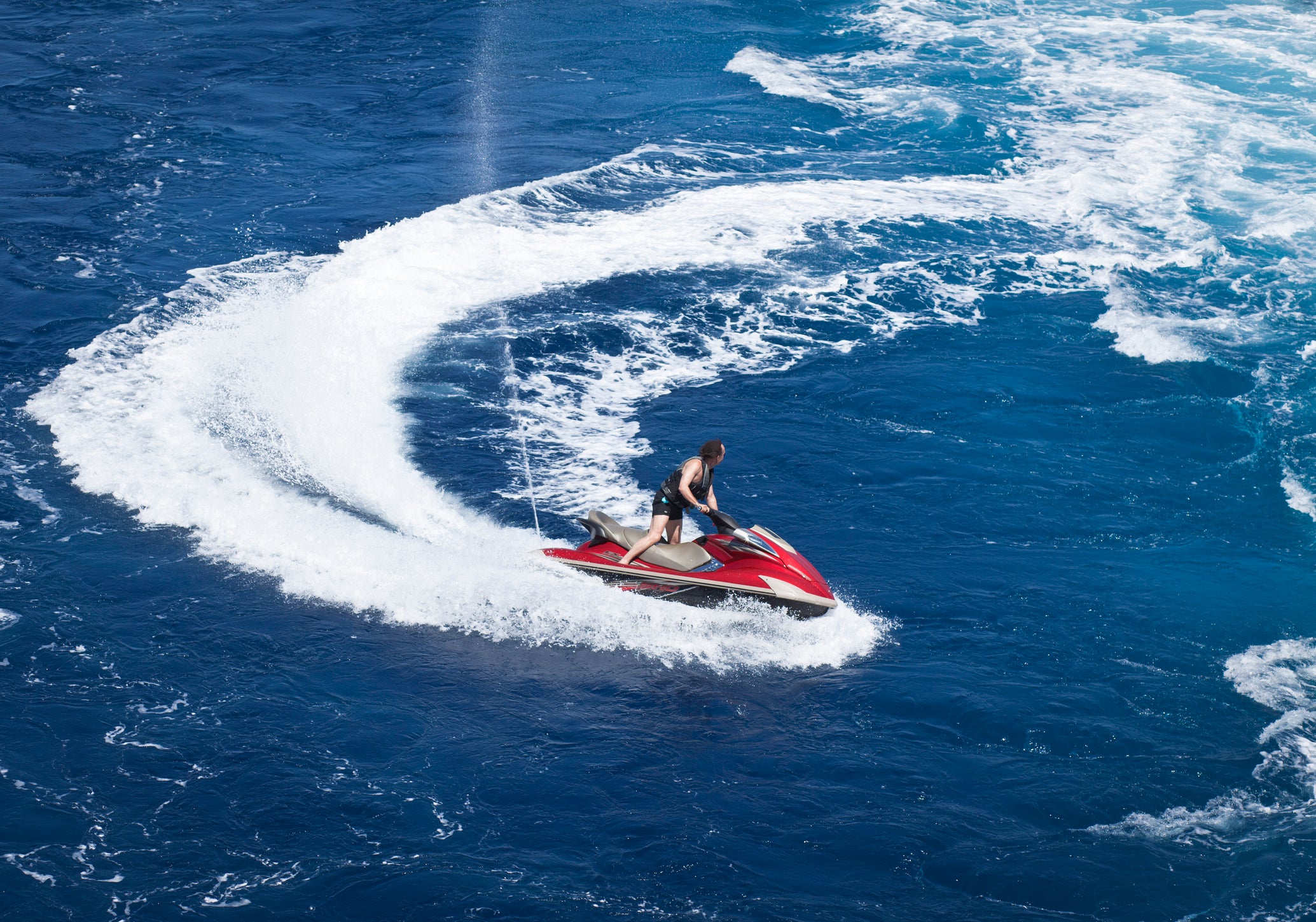 Helmets are not compulsory for jet skiers under current French rules (stock image)