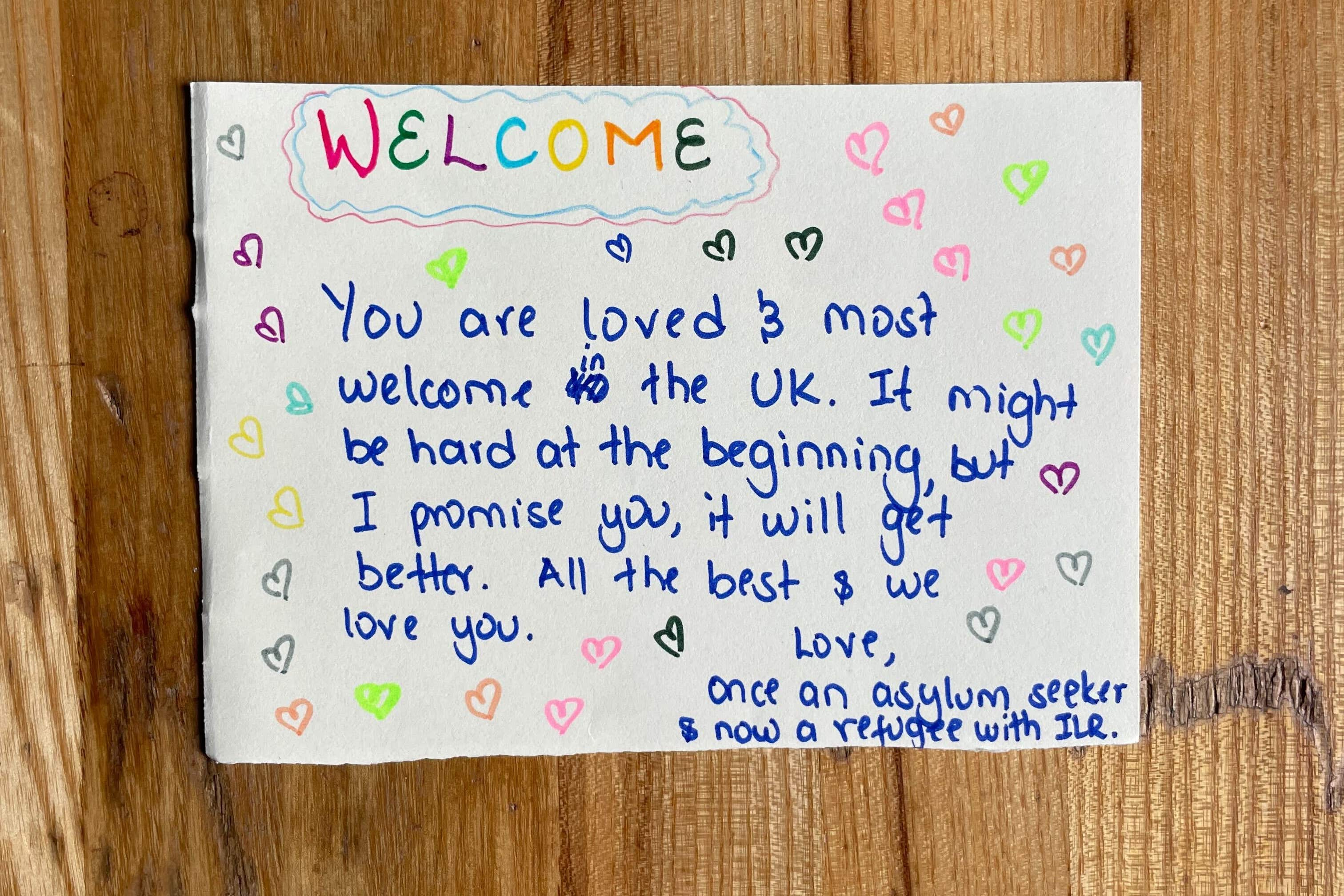 Charity Conversation Over Borders has said people are ‘rallying around’ their call to send messages of welcome to asylum seekers amid violence in parts of the UK (@conversationoverborders/PA)