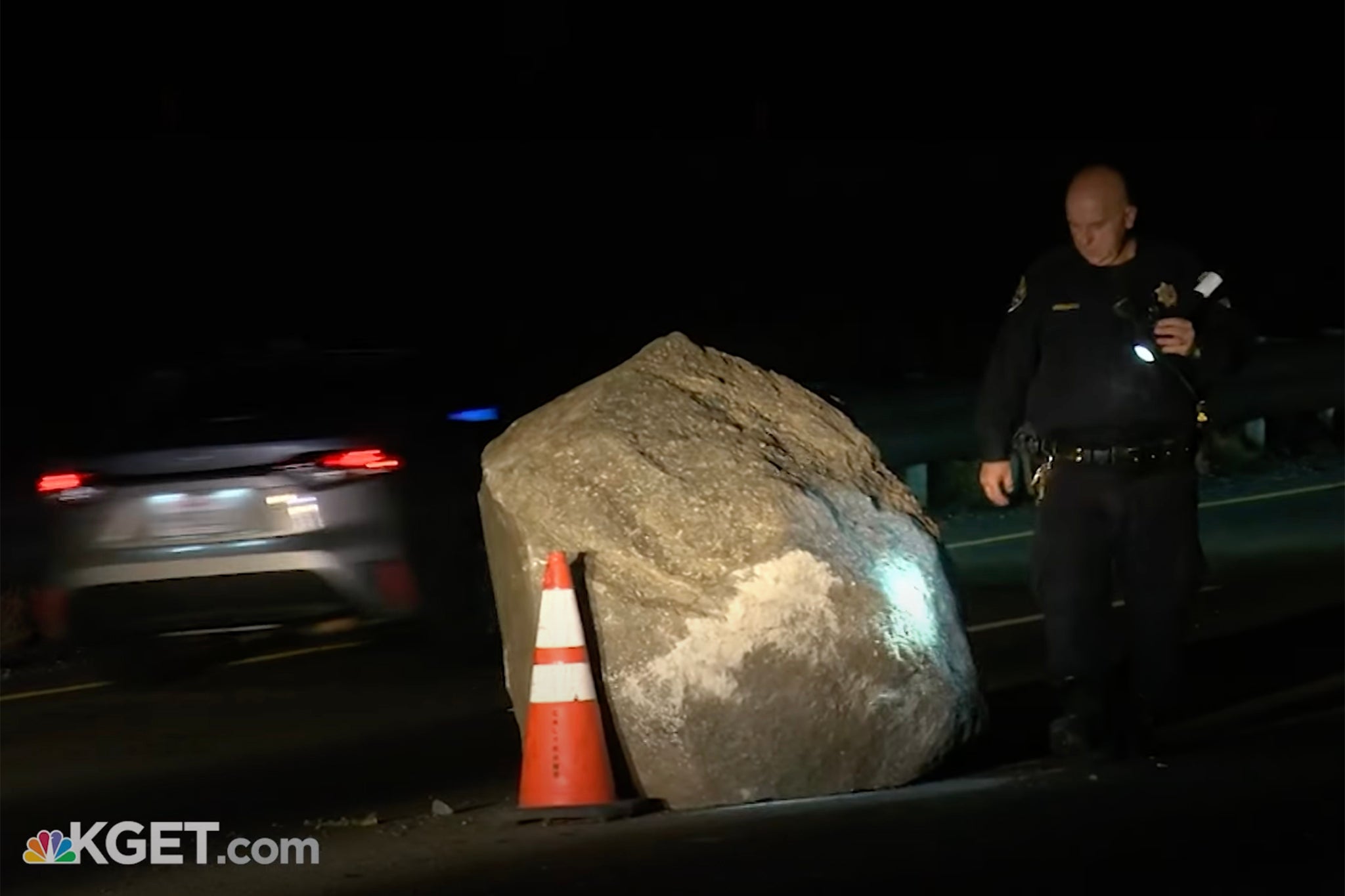 Boulder on I-5 just south of Grapevine Road near Bakersfield