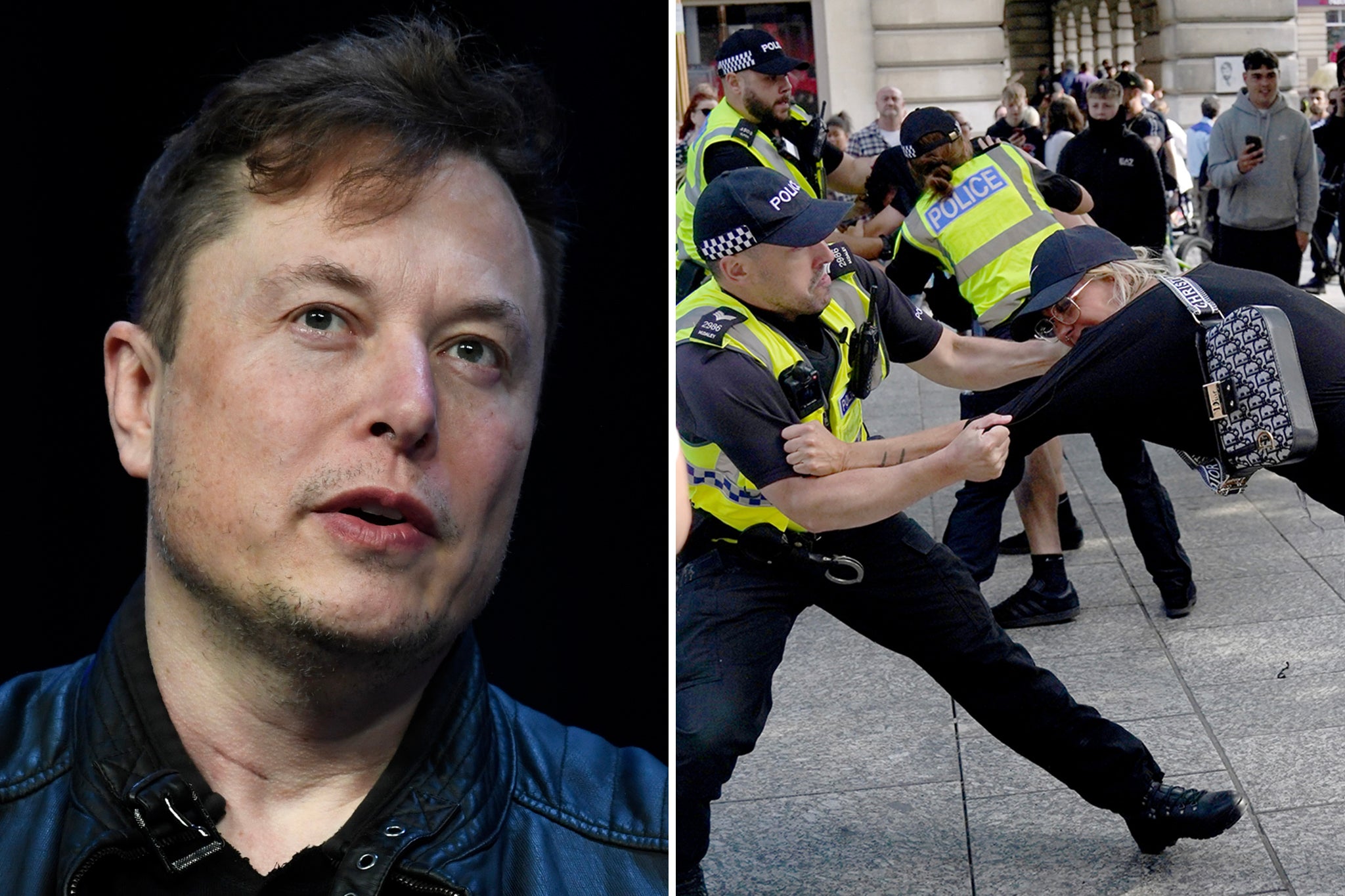 US billionaire Elon Musk has attacked the prime minister over policing of riots in the UK