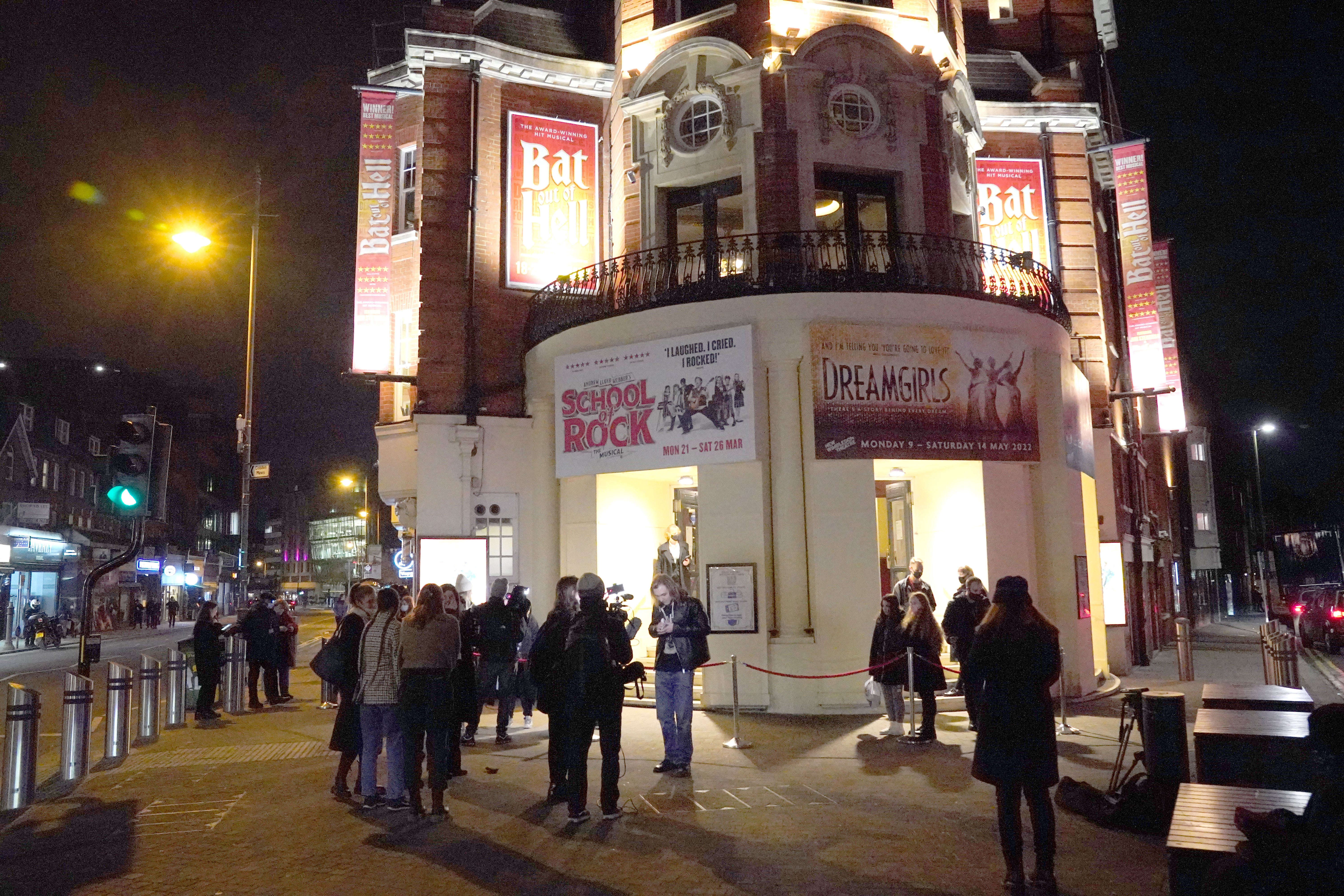 There was reportedly a large police presence outside the theater.