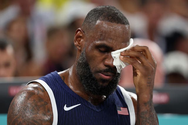 <p>LeBron James needed stitches after sustaining an injury </p>